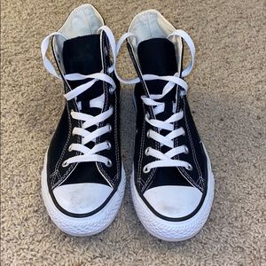 Converse black high top shoes